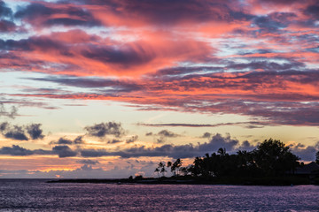 Sonnenuntergang in Kailua Kona, Big Island, Hawaii