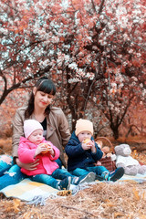 Beautiful girl in the autumn park