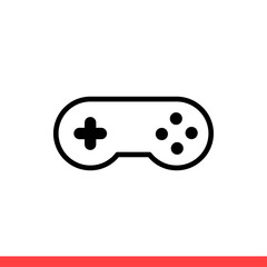 Joystick icon, game controller symbol, vector illustration