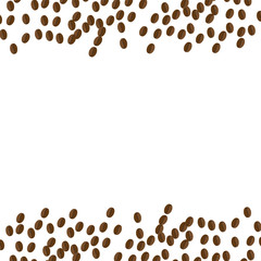 Roasted coffee beans background. Arabica Coffee bean organic banner