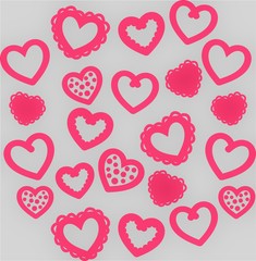 Valentine heart card illustration