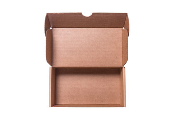 Brown cardboard box, isolated