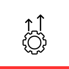 Operational excellence icon, vector illustration