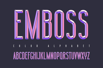 Emboss color font