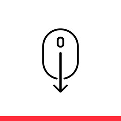 Scroll down icon symbol, vector illustration