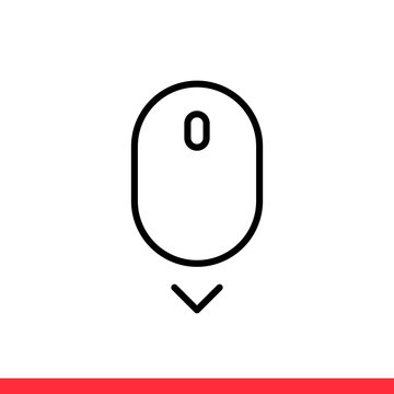 Scroll down icon symbol, vector illustration