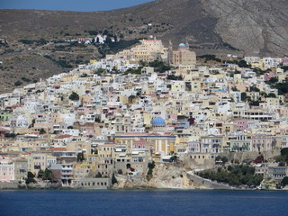 Naklejka premium view of santorini greece