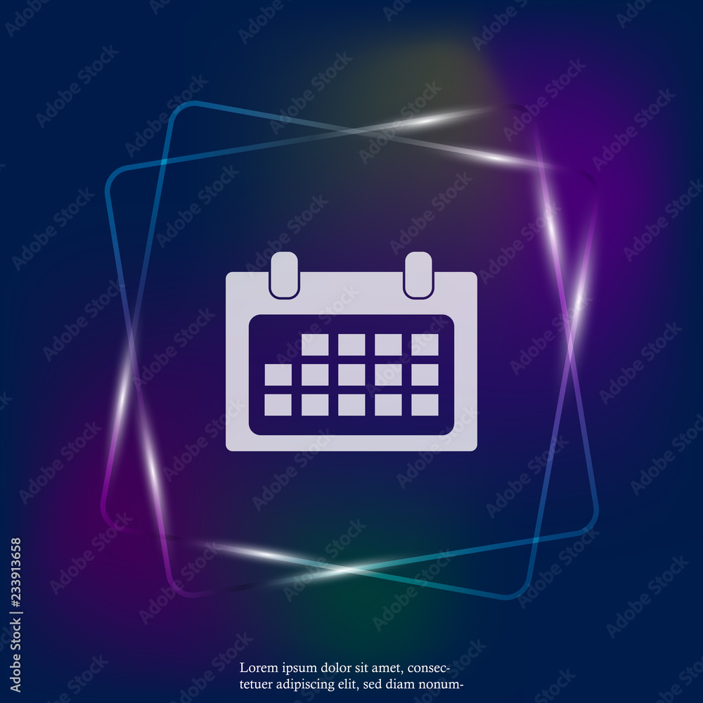 Poster vector calendar icon in flat style. layers grouped for easy editing illustration. for your design.