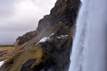 waterfall in mountains