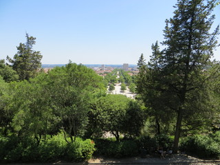 View of a village from the top of the mountain