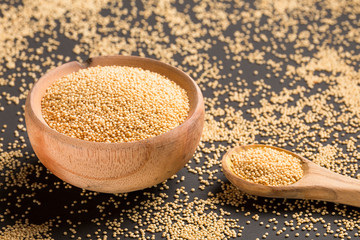 Organic amaranth seeds - Amaranthus. Folic acid