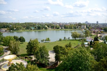 Fototapeta na wymiar Amusement park in Upper Silesia, Poland