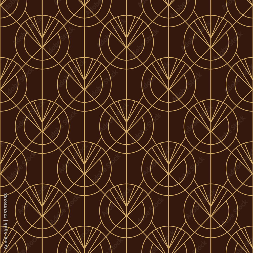 Wall mural simple art deco geometric illustration pattern wallpaper