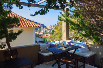 Beautiful terrace with sea view