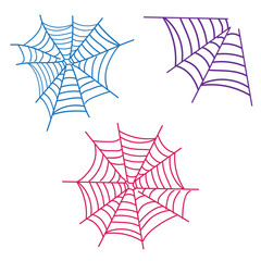 Spiderweb vector. Spooky corner arachnid for halloween