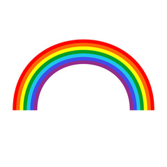 Set of vector rainbows white background. Rainbow 3d icon