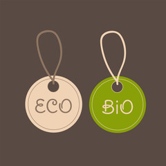 Farm organic eco price tags. Shop organic bio farm