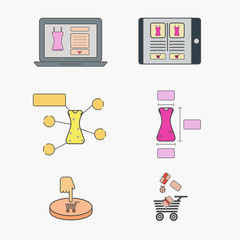 Online Shopping concept icon eps10