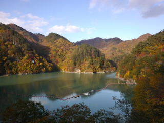 Kawamata dam and autumn foliage, Nikko, Tochigi, Japan
