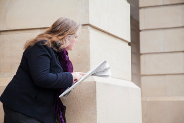 Women map reading