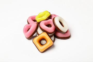 Fototapeta premium Chocolate candies isolated on white background