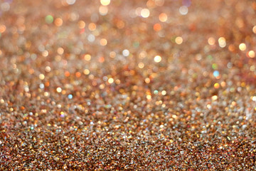 Abstract golden bokeh background