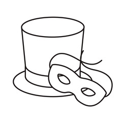 top hat and mask carnival celebration