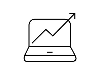 laptop growth symbol illustration vector 