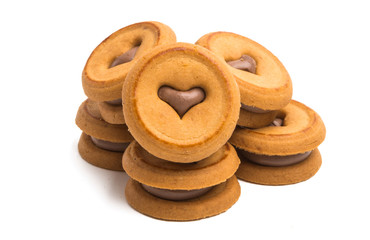 cookie with a heart isolated