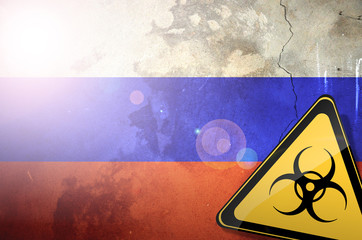 Russia pollution concept