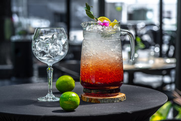 Hot cocktail for winter holidays
