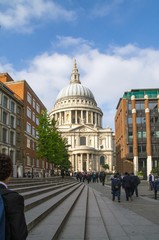 Fototapeta na wymiar St Paul's Cathedral, London, Street view.