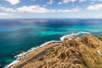 Fototapeta na wymiar Pillbox Hike an der West coast Oahu, Hawaii