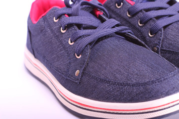 Close up Denim Shoes