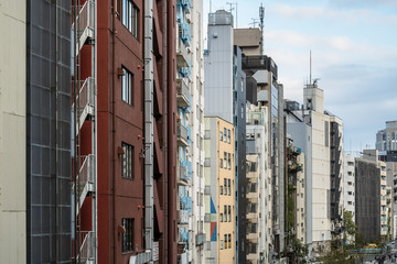 東京渋谷　渋谷川周辺の都市風景４