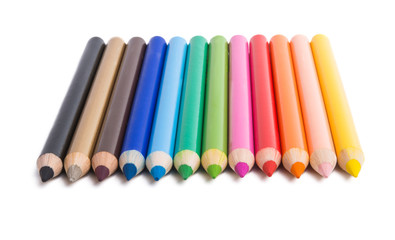colored pencils isolated