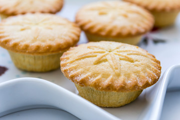 Mince Pies on a Christmas Plate