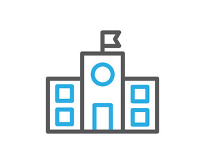 school building line icon illustration vector,school building icon illustration vector,school building line website icon illustration vector