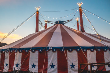 Fototapeta na wymiar Beautiful circus tent at Plattling - Bavaria - Germany