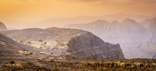 Sunset in Hajar Mountains