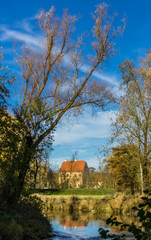 Beautiful autumn view at the Vils near Walchsing - Bavaria - Germany