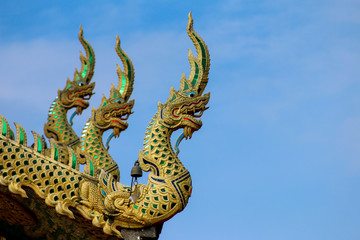 Fototapeta na wymiar Wat Tha Ngio - Buddhist Temple , Lamphun Thailand