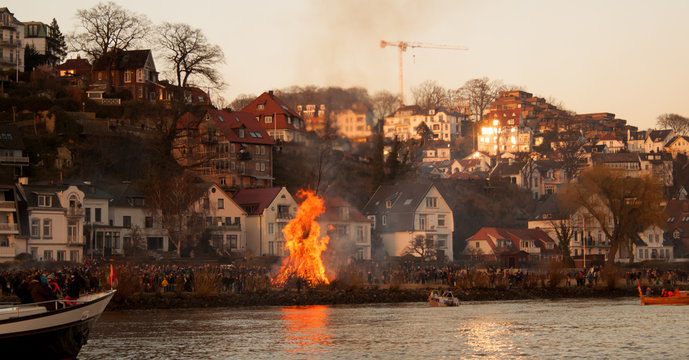 Blankenese Hamburg Osterfeuer
