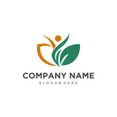 Fototapeta premium Simple minimalistic modern professional logo design of organic vector EPS illustrator template