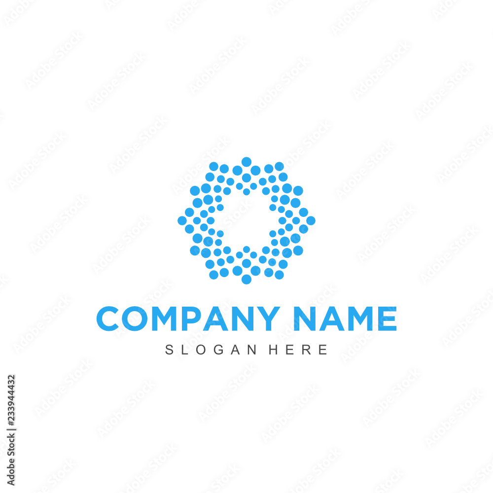 Poster simple and minimalist technology logo design vector