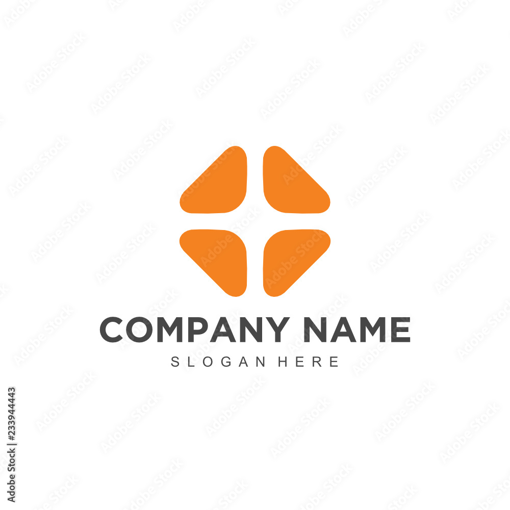 Poster simple and minimalist technology logo design vector