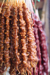 Tasty Churchkhela from Georgian cuisine