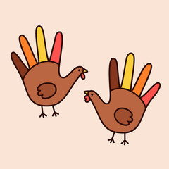 Thanksgivings hand turkey