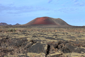 Fototapeta na wymiar Lanzarote, volcan Montaña Roja