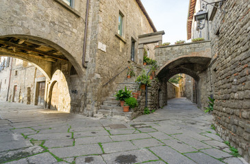 Old street in Viterbo, Lazio, Italy